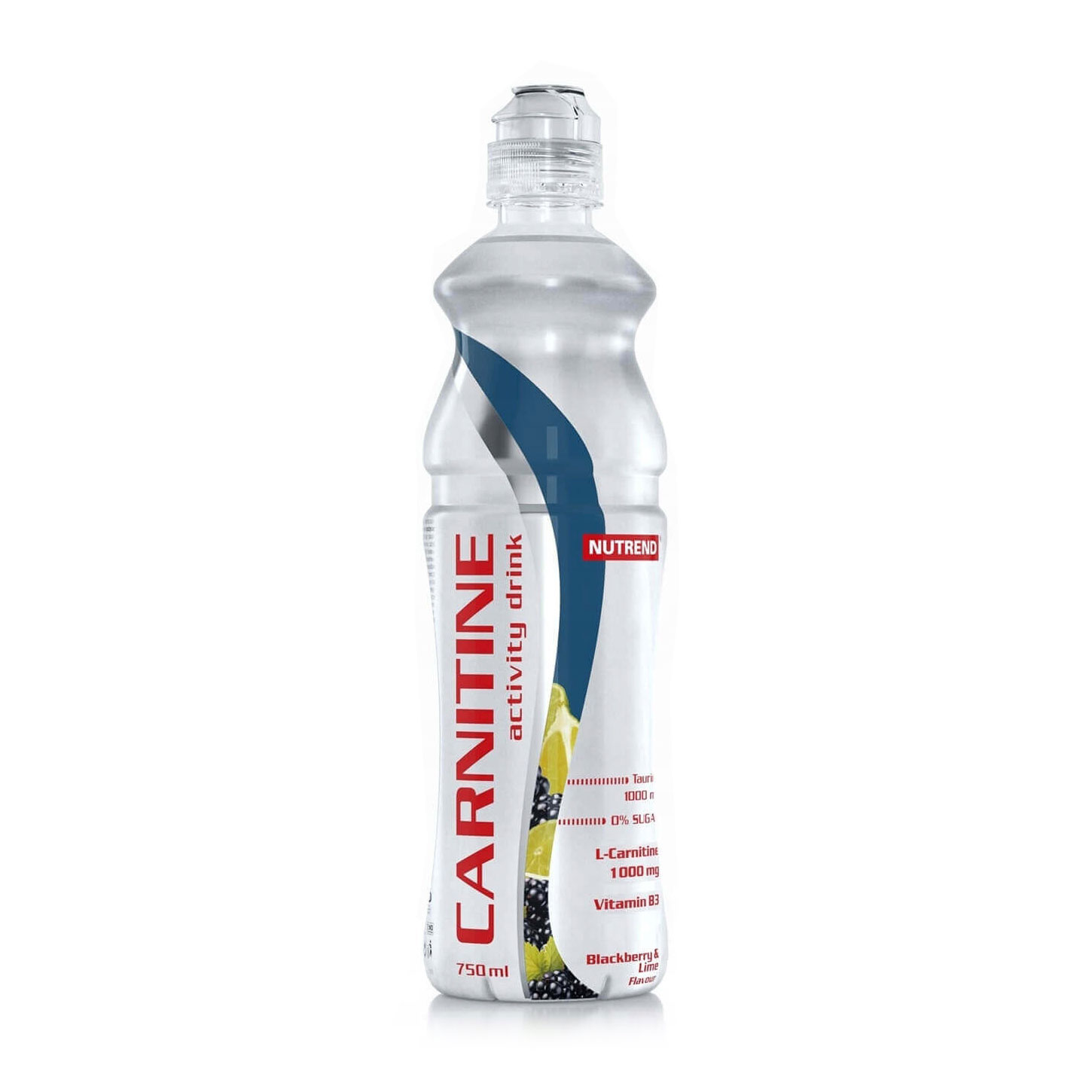 Уцінка! Харчова добавка в рідині Nutrend Carnitine Activity Drink Карнітиновий напій активності, зі смаком ожини та лайму, 750 мл